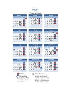 2021 Trash & Recycle Pickup Calendar – Town of Ringle